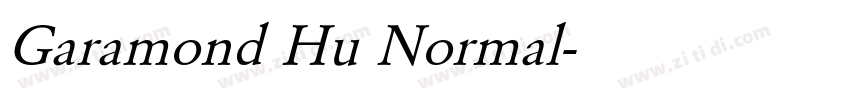 Garamond Hu Normal字体转换